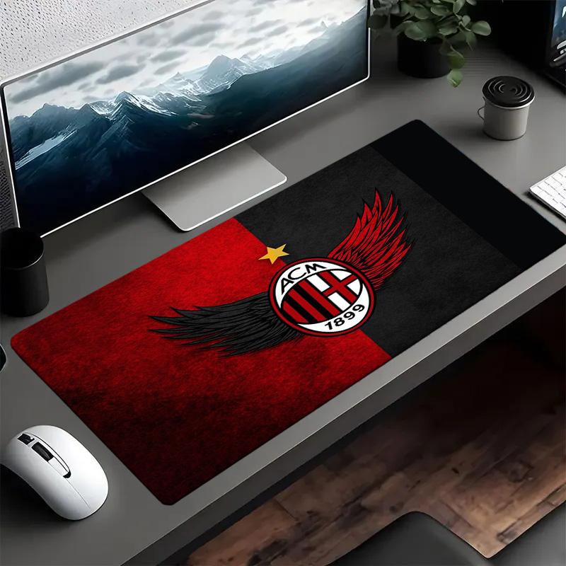 Tappetino per Mouse Celebrazione Stemma AC Milan Tappetino Mouse, Tappetino Mouse da Gaming, Tappetino Tastiera, Decorazione Scrivania per Computer Notebook Regalo per Fan Regalo di Compleanno