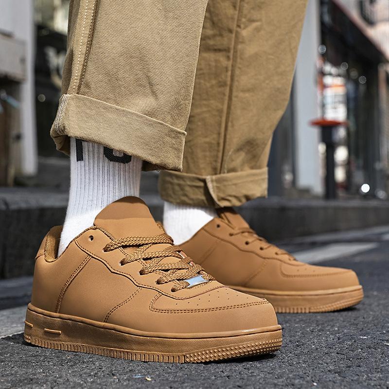 

2025 мода Air Force пара сноуборд обувь студенческая повседневная обувь корейский выпуск тренд мужские и женские нет. 1 Спортивные маленькие белые туфли 38 коричневый