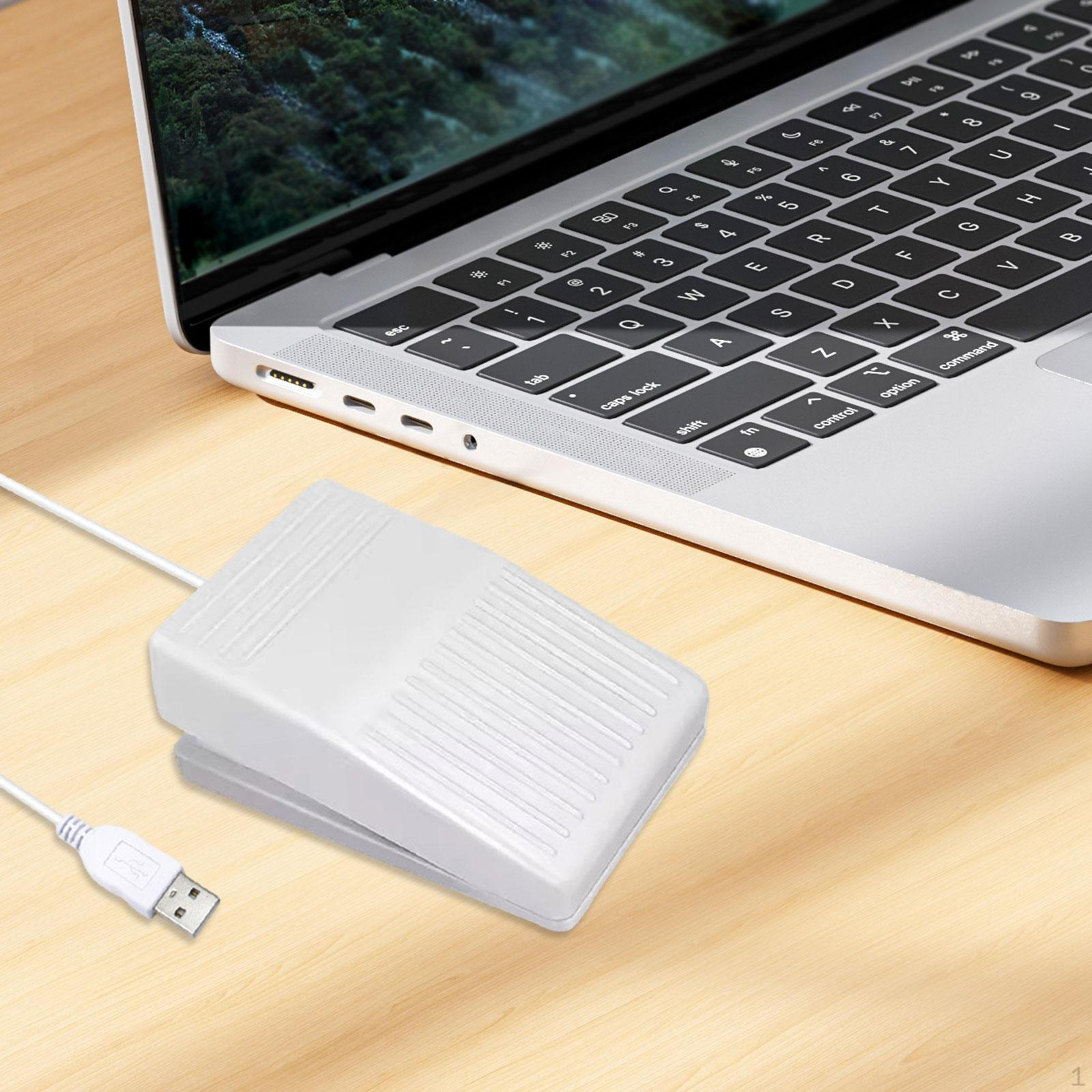 

USB Педаль управления ногой Действие Педаль Plug and Play Профессиональная для Игры в Игры 10x6.3x4.2см Компьютер White