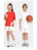 LVLV | Kids & Teens 240g Pure Cotton Loose Fit Retro Short Sleeve Parent-Child T-shirt, Class Uniform Trendy