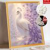Handmade Elegant Purple Peacock Pearl DIY Painting Creative Interior Wall Art Fine Gift For Household Home Space Beautification Art Decor