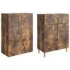 Cabinet Set 2 pcs Smoked Oak Wood Material