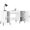 White Desk 140 X 50 X 75 Cm Engineered Wood