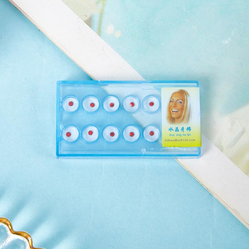 10Pcs/Box Acrylic Diamond Dental Material Teeth Stud Tooth Gems Jewelry Kit
