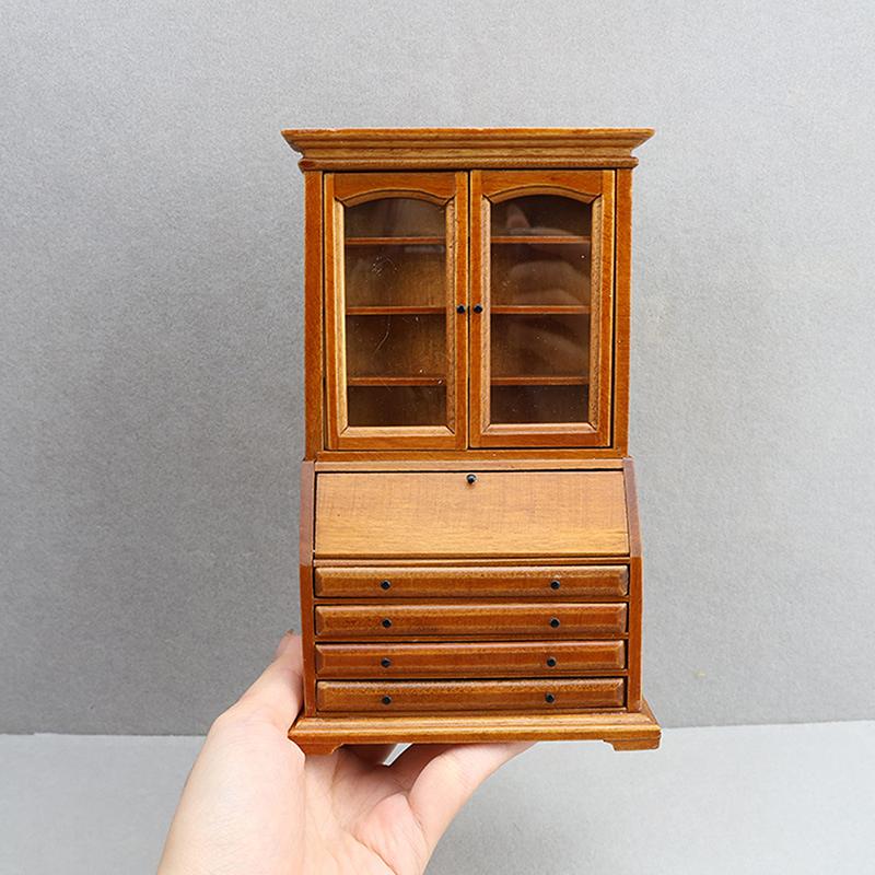 1:12 Păpușă Miniatură Bibliotecă Vitrină pentru Vin Mobilier Model Casă Decor Jucărie Accesorii Casă de Păpuși