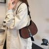 Retro Deerskin Velvet Messenger Bag Women's 2026 Autumn New Crescent Moon Dumpling Bag Shoulder Bag Versatile Underarm Bag