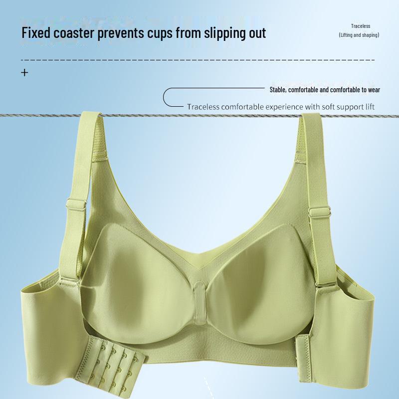 3D Support Seamless Bra for Small Breasts: Enhanced Lift with Jelly Strips & Thickened One-Piece Cup