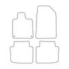 [BLM]CT025 red - Set of velour floor mats suitable for Citroen C6 I 2005-2012 - red trim