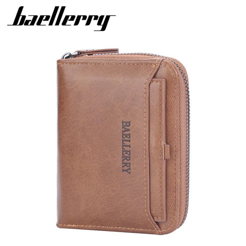 Wallet Men's Short Retro Multi Slot Zipper Youth Driver's License Bag