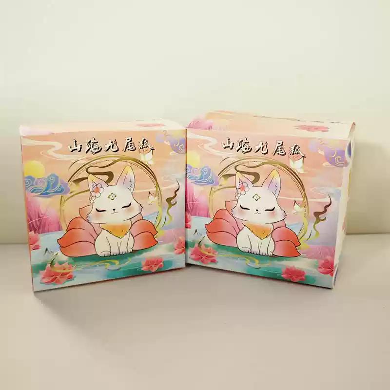 Shanhai Nine-Tailed Fox Series Figurine - Cute Animation Ninetailed Fox Doll Workspace Desktop Decoration Surprise Plaything Present