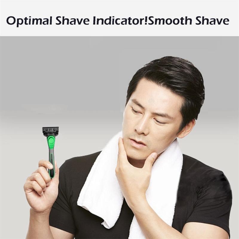 Verbessern Sie Ihre Rasurroutine mit 7-Klingen-Kopfset und Gummi-Griff-Pflege