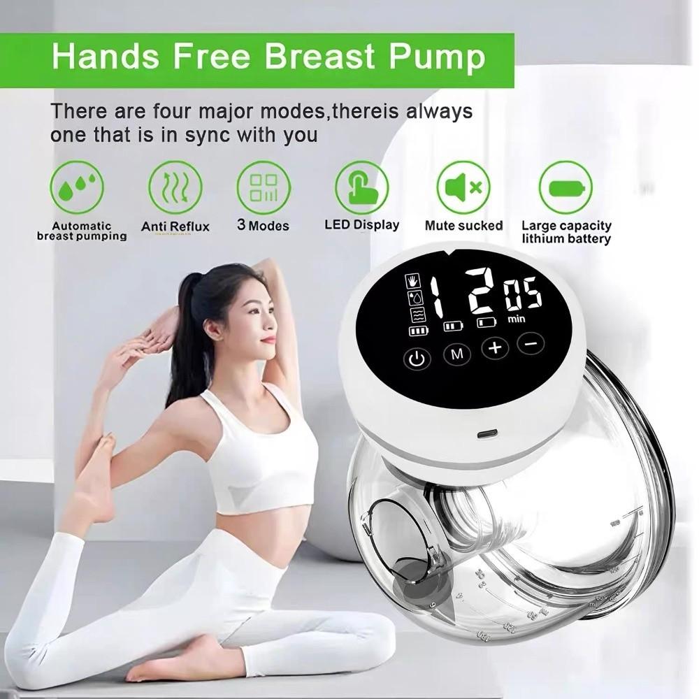 180ML Capacity Hands Free Breast Pump High Suction Silent Breast Pump  Working Moms