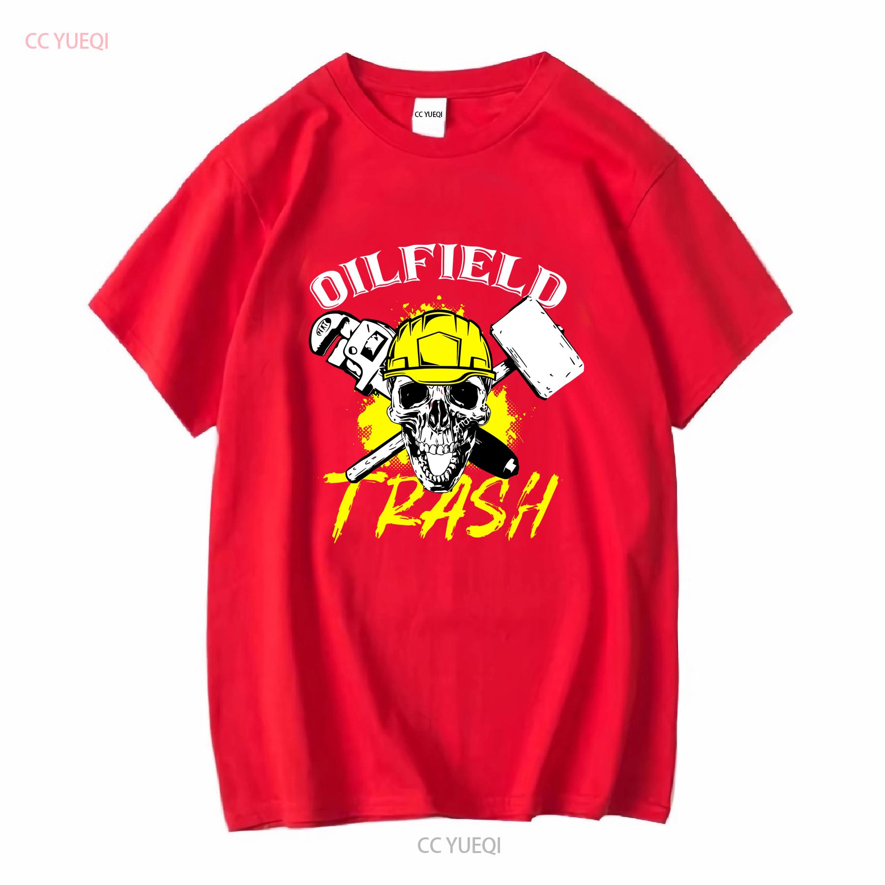 New Limited Oilfield Trash Worker Oilman Oil Drilling Rig T Shirt long or short sleeves vintage Washed Breathable Soft fashion S