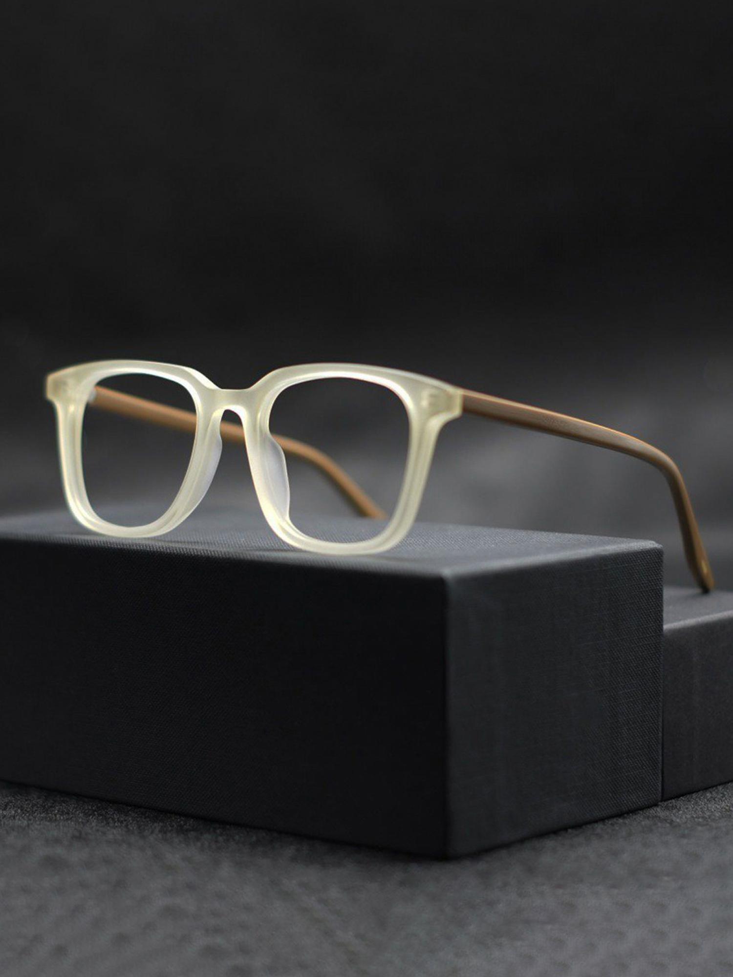 

New Men Woman Anti Blue Light Glasses Retro Square Frame Glasses Classic Brand Square Retro Polarized Glasses Anti-Uv Men And Wo грязно-белый