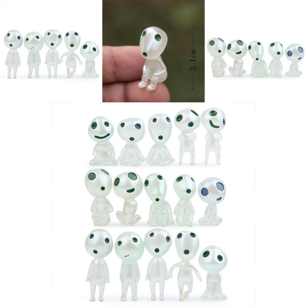 Enchanting Mini Mononoke Luminous Tree Elves Doll Ornament For Micro Landscape Bonsai