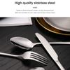 Outdoor Stainless Steel Tableware Set Portable Travel Knife and Fork Camping High-end Barbecue Plate Food Clip Spoon Set