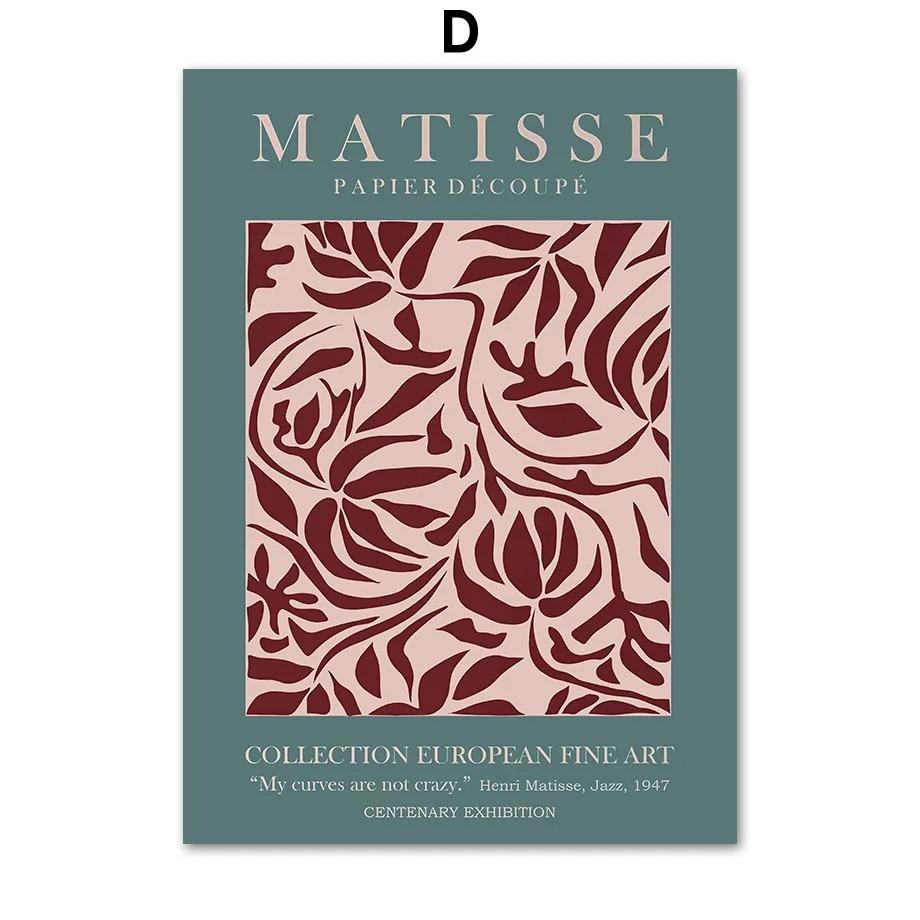 Nordische Retro Ästhetik Heimdekoration Wandkunst Blume Leinwand Ölgemälde