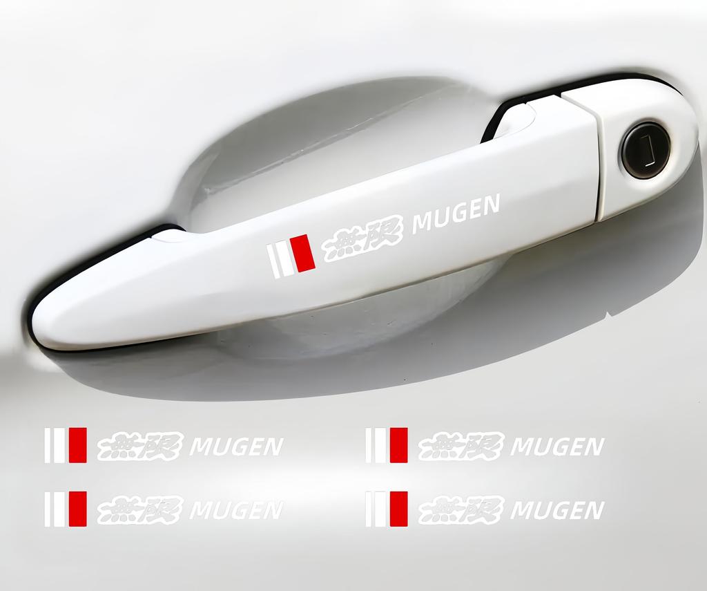 Compatible with All Mugen Series Car Logo Decorative Car Door Handle Universal Car Car Interior Adhesive Car Logo Available In Two Colors and