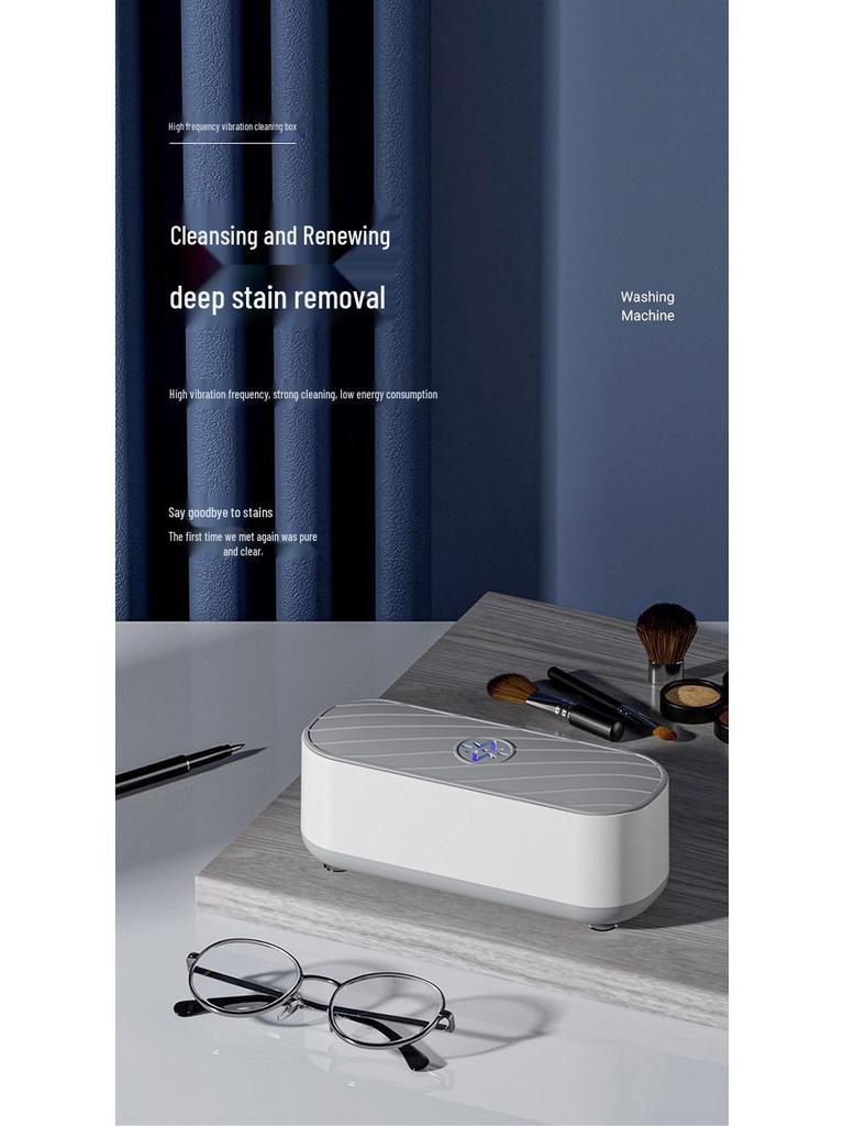 Curățător Portabil cu Ultrasunete pentru Ochelari și Bijuterii - Automat, Mini, pentru Uz Casnic