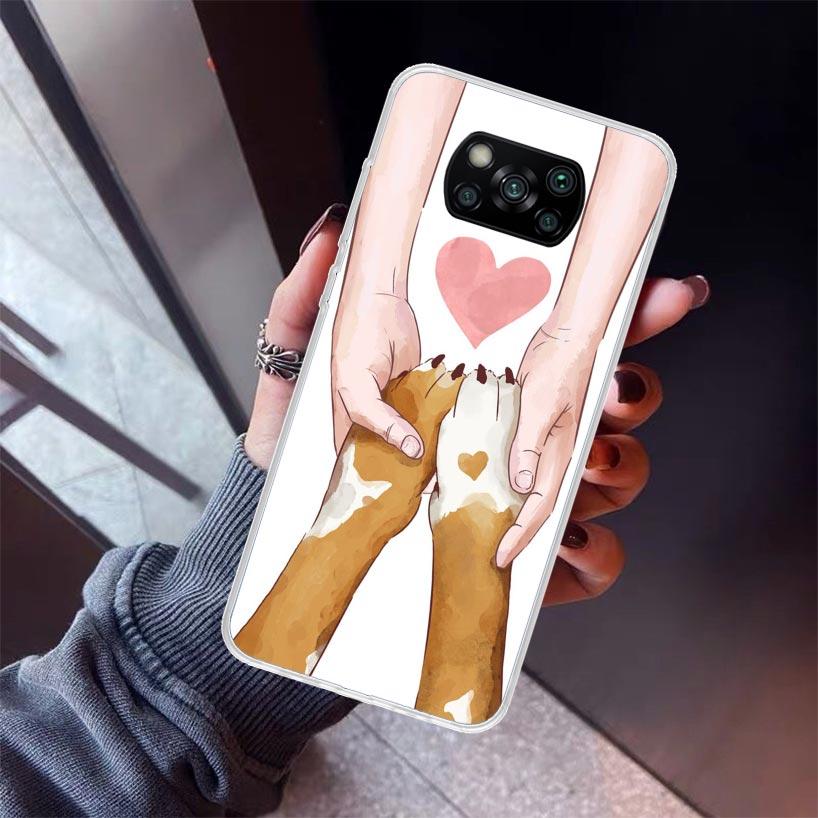 

Dog Footprint Paw Cute Phone Case for Xiaomi Poco F7 Ultra X7 X6 X5 Pro X4 Gt M8 M7 Redmi 15 15C 13 13C 12 12C Soft Cover Fundas Xiaomi Poco M8 Pro