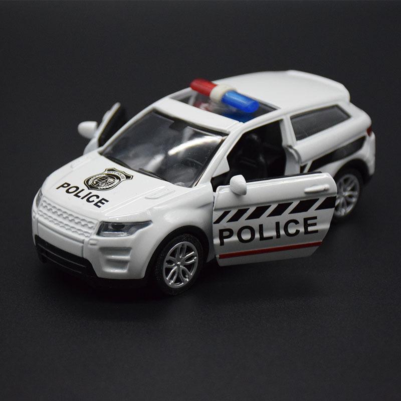 Alloy Car Model Children's Toy Two-door Simulation Metal Police Car Model