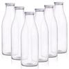 Glasmilchflasche 1 L 6 Stück.