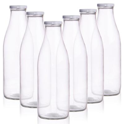 Glass Milk Bottle 1 L 6 Pcs.