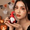 Holding Trident Halloween Figurine Black Horns Skull Miniature Red Gnome  Fairy Garden
