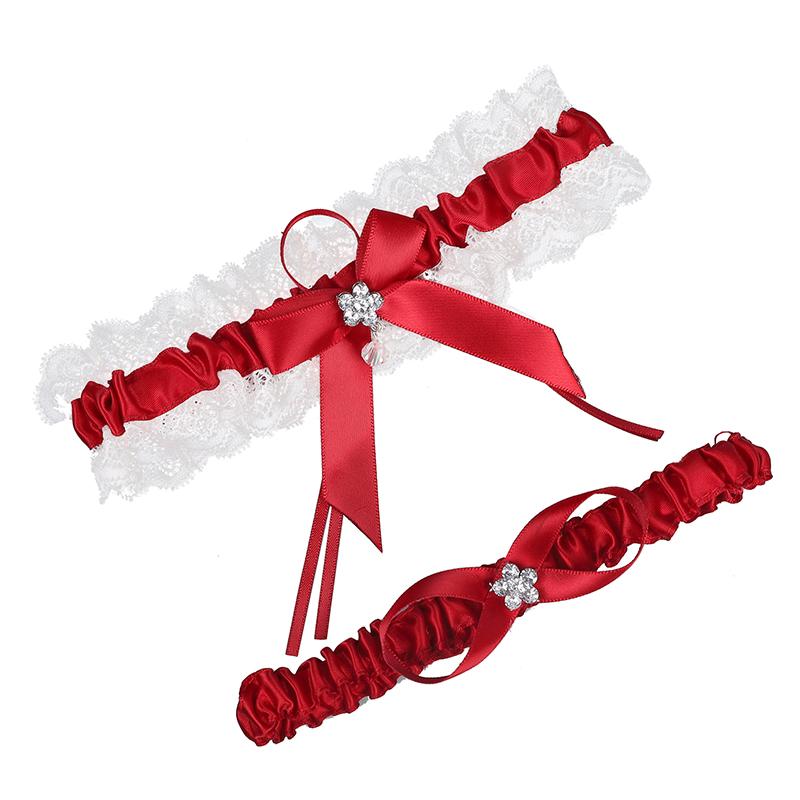 Jarretières à nœud en dentelle, 2 pièces, photographie de fête, accessoires de boucle de jambe de boule de mariage Sexy