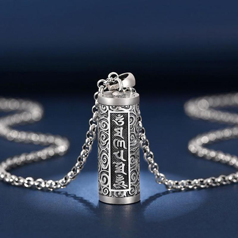 1 Pièce Boîte à Pilules Porte-Médicaments Plaqué Argent Cuivre, Pendentif Urne Cylindrique Étanche, Collier Mémorial, Bijou pour Remembrdy