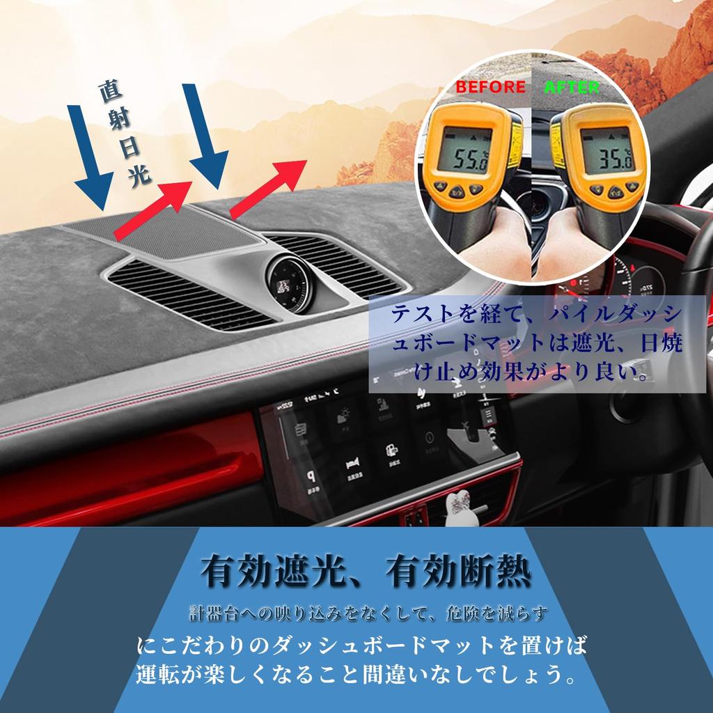 Dashboard Mat/Cover for Honda Vezel RVs (RV3, RV4, RV5, RV6) (2023 model) with Horn Hole, Right-Hand Drive, Red+Red