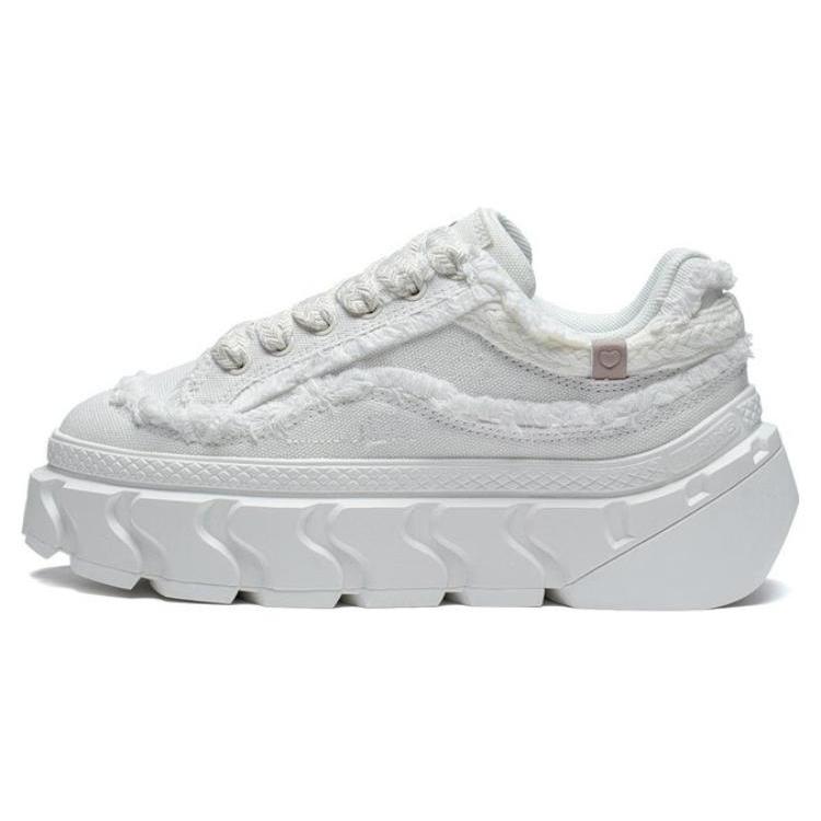 

Li Ning CF Ripple Slip Resistant Abrasion Resistant Low top Skateboard Shoes Women s White AGLS260-1 39
