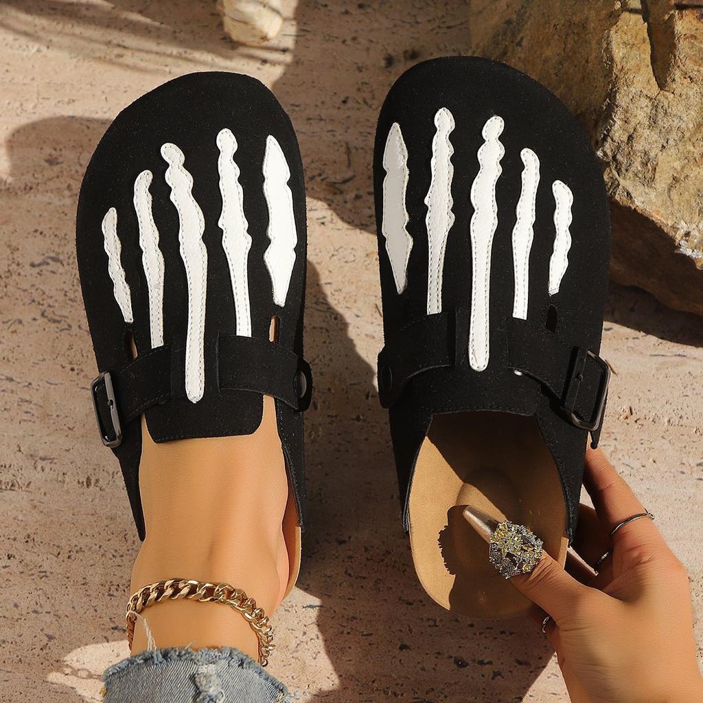 Fashion Versatile Boken Lazy Drag Spring and Autumn 2025 New Mori Women's Style Heeless Baotou Half Slippers Women's Outside Wear