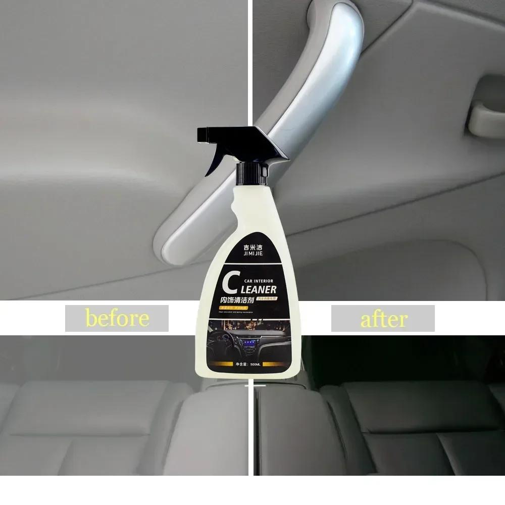 500ml Car Interior Cleaner Car Plastic Parts Instrument PaneRetreading Agent Auto Finish Shine Spray Film Polish Refurbish Paste
