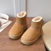 Children's Non-slip Soft-soled Snow Boots Boys' Thickened Fleece-lined Short Boots Warm and Breathable Cotton Boots