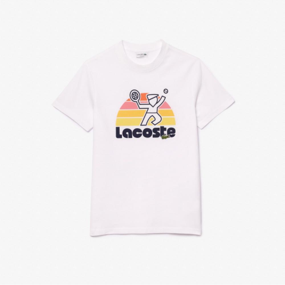

LACOSTE Мужская футболка с рисунком SUMMER PACK [Белая]