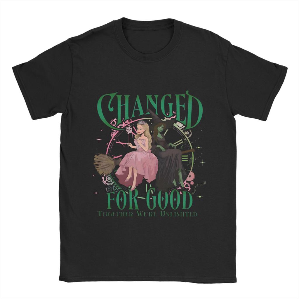 Men T-Shirts Elphaba The Wicked Leisure Cotton Tees Short Sleeve T Shirt Crew Neck Clothing Graphic - Men's Summer Cotton Gr...