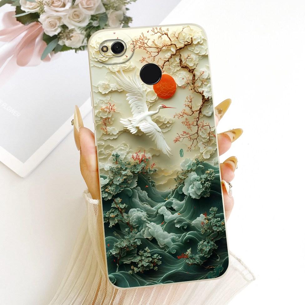 Phone Casing For Redmi 4x Cover Fashion Cartoon Cute Funny Painted Silicone Case For Xiaomi Redmi 4x