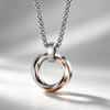 Three-ring Interlocking Necklace, Fashion Pendant, Men's and Women's Same Hip-hop Trendy Cold Versatile Neck Chain