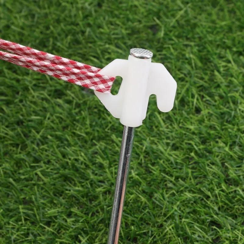 Luminous Tent Ground Pegs Anti-Rust Galvanized Steel Tent Stakes Glow In Dark Design Outdoor Camping Tent Canopy Fixing Hardware