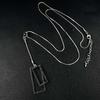 Luxe Geometric Diamond Tassel Sweater Chain Necklace