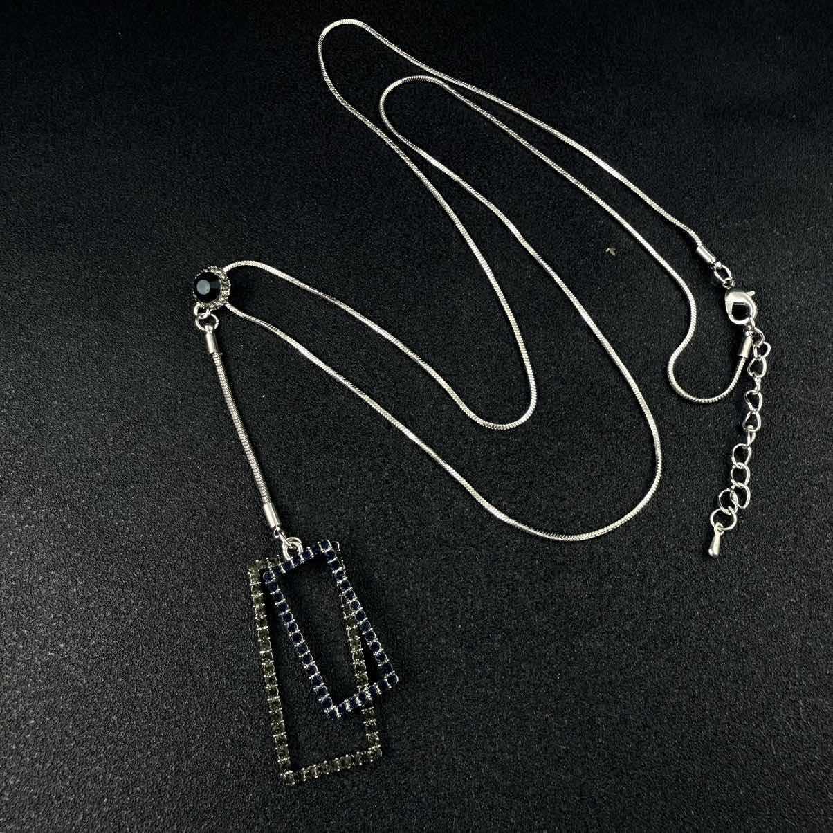 Роскошная геометрическая бриллиантовая цепочка-ожерелье с кисточкой