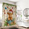 1pc Merry Christmas Highland Cow Print Waterproof Shower Curtain Bathroom Partition Privacy Multi Size 12 Hooks Easy Install