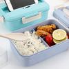 Picnic Bento 3-compartment Meal Storage Lunch Box With Cutlery  For Kids Adult