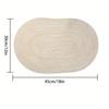 1pc Oval Polyester Placemats, Beige or Brown Western Placemats, Heat Resistant, Non-Slip, Daily Decorative Mats