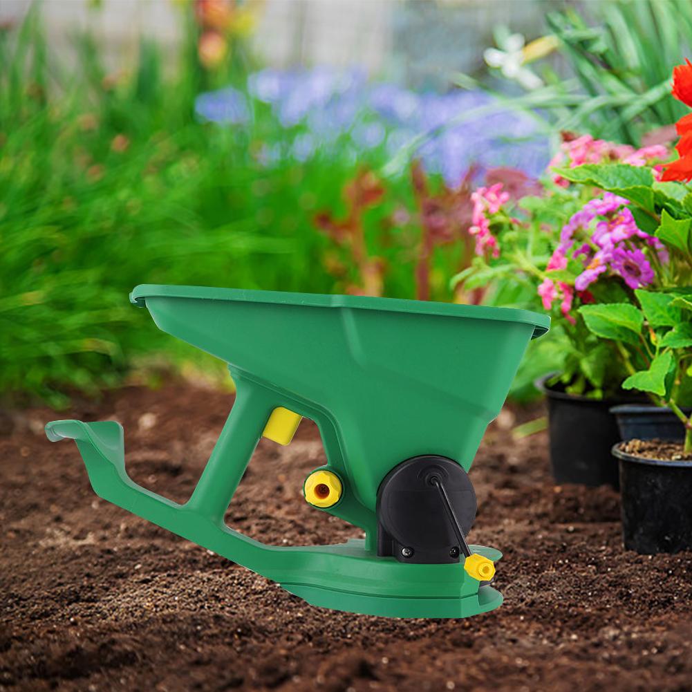 Gardening Seed Spreader Manual Seeder 1.5L Capacity with 5 Gears Adjustable for Sowing Fertilizing Melting Snow for Garden Lawn