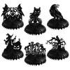 Realistic Haunted House Accents Happy Halloween Banner, Cloth Garland Horror Ghost Bat Spider Web Flags Scary Theme Party Props Honeycomb Ball