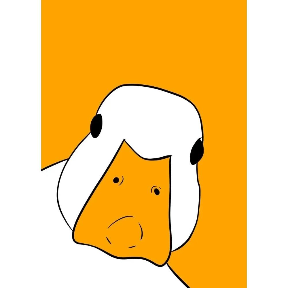 Canvas Painting Funny Memes Duck Posters and Prints Modern Lovely Duck Wall Art Picture for Living Room Home Bedroom Cafe Decor