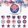 450Pcs Patriotic Independence Day Stickers 4th of July 1.5 Inch Red White Blue National Flag DIY Self Adhesive Stickers Memorial Day Veterans Day