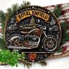 Cartello Metallica Vintage Royal Enfield per Garage Decorazione Murale Casa